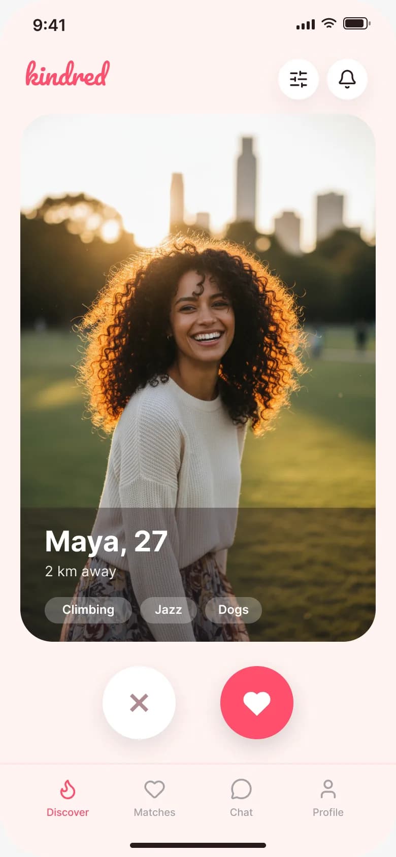 A dating mobile app built with Vibely