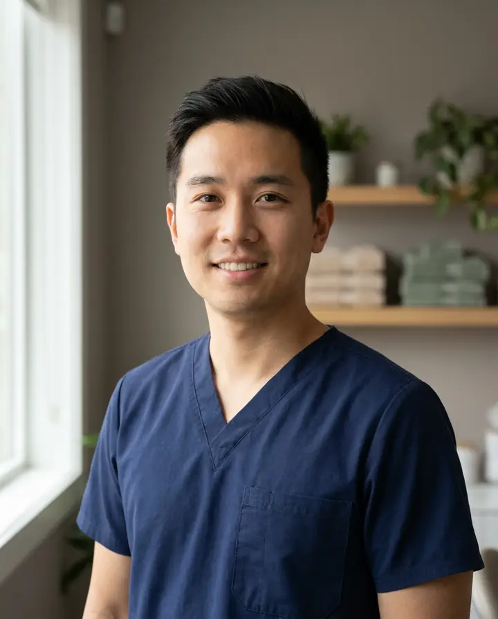 Portrait of Theo Nakamura, dental hygienist