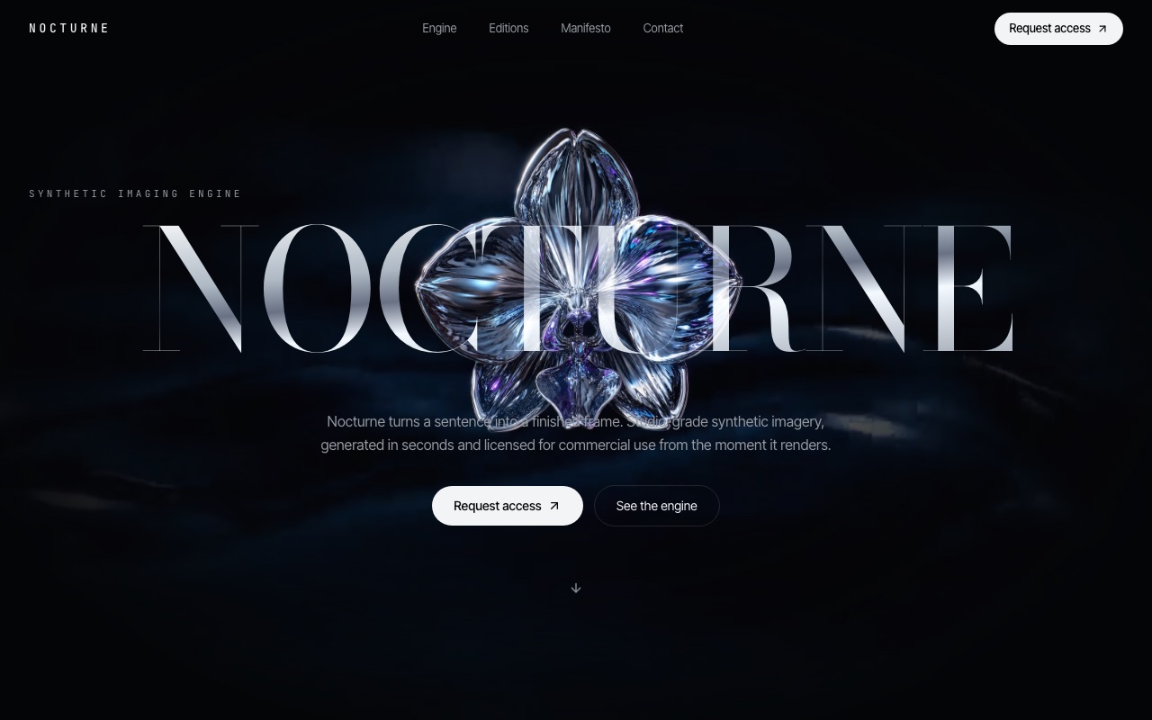 Motion Landing Page — desktop view